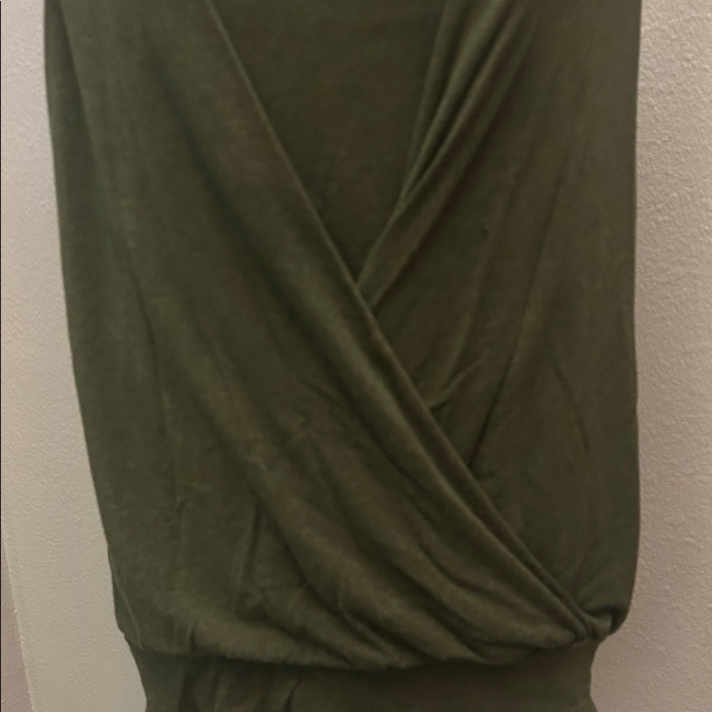 Banana Republic Forest Green Wrap Blouse - Picture 4 of 7